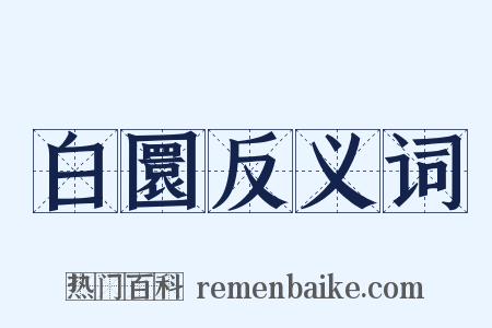 白圜反义词是什么意思的图片